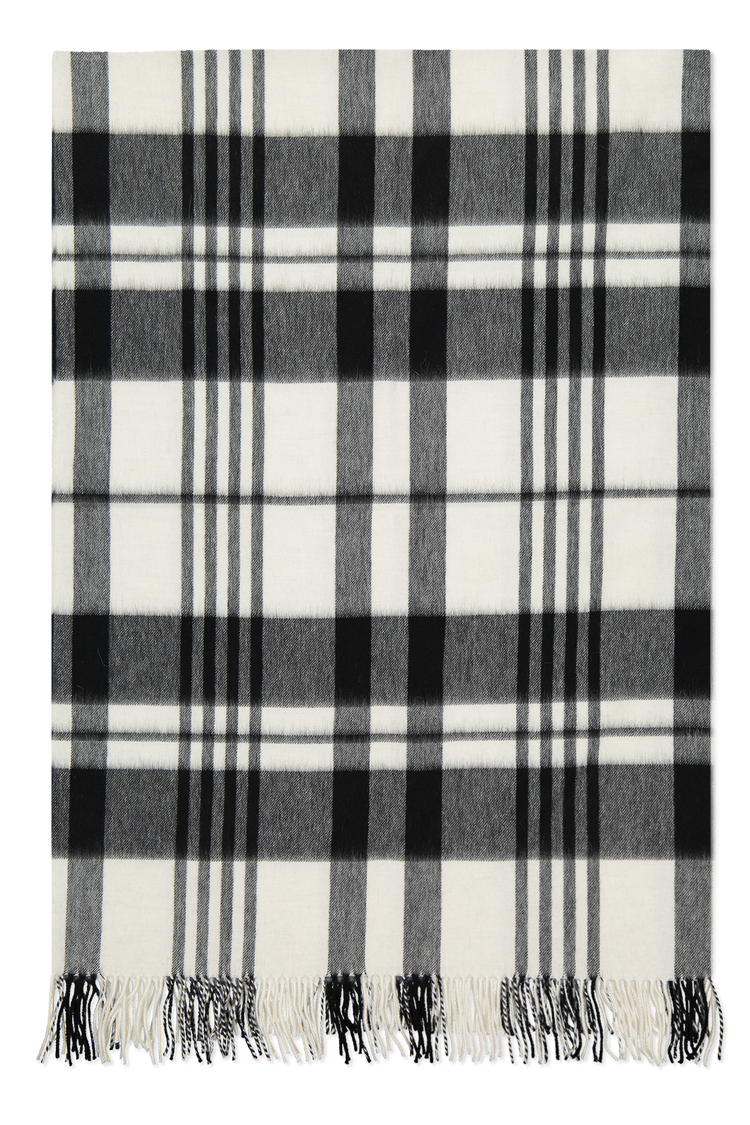 Begg And Co Jura Woven Throw Light Grey White Plaid Image (4667005534323)