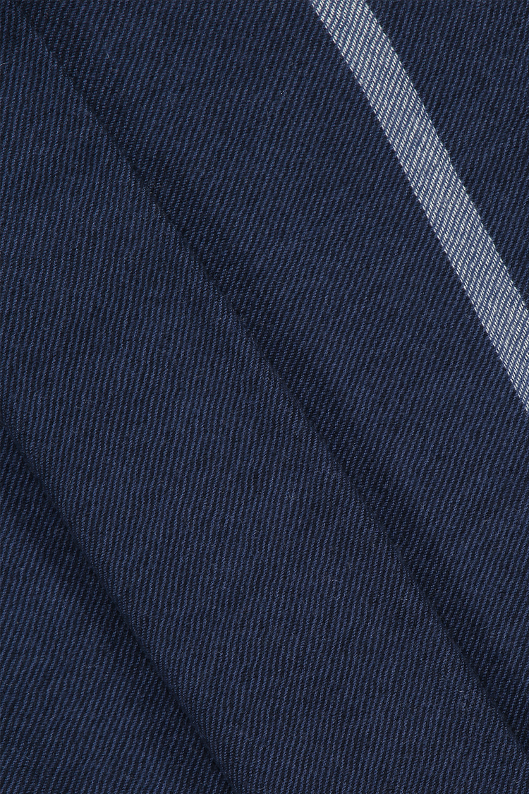 Begg and Co Rona Washed Cruise Woven Throw Dark Blue Detail Image (4667005468787)