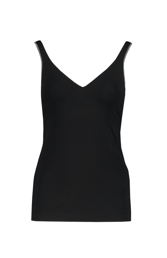 Brunello Cucinelli Flat Cotton Bra Tank Top W/ Monili Front Mannequin Image (7027825541235)