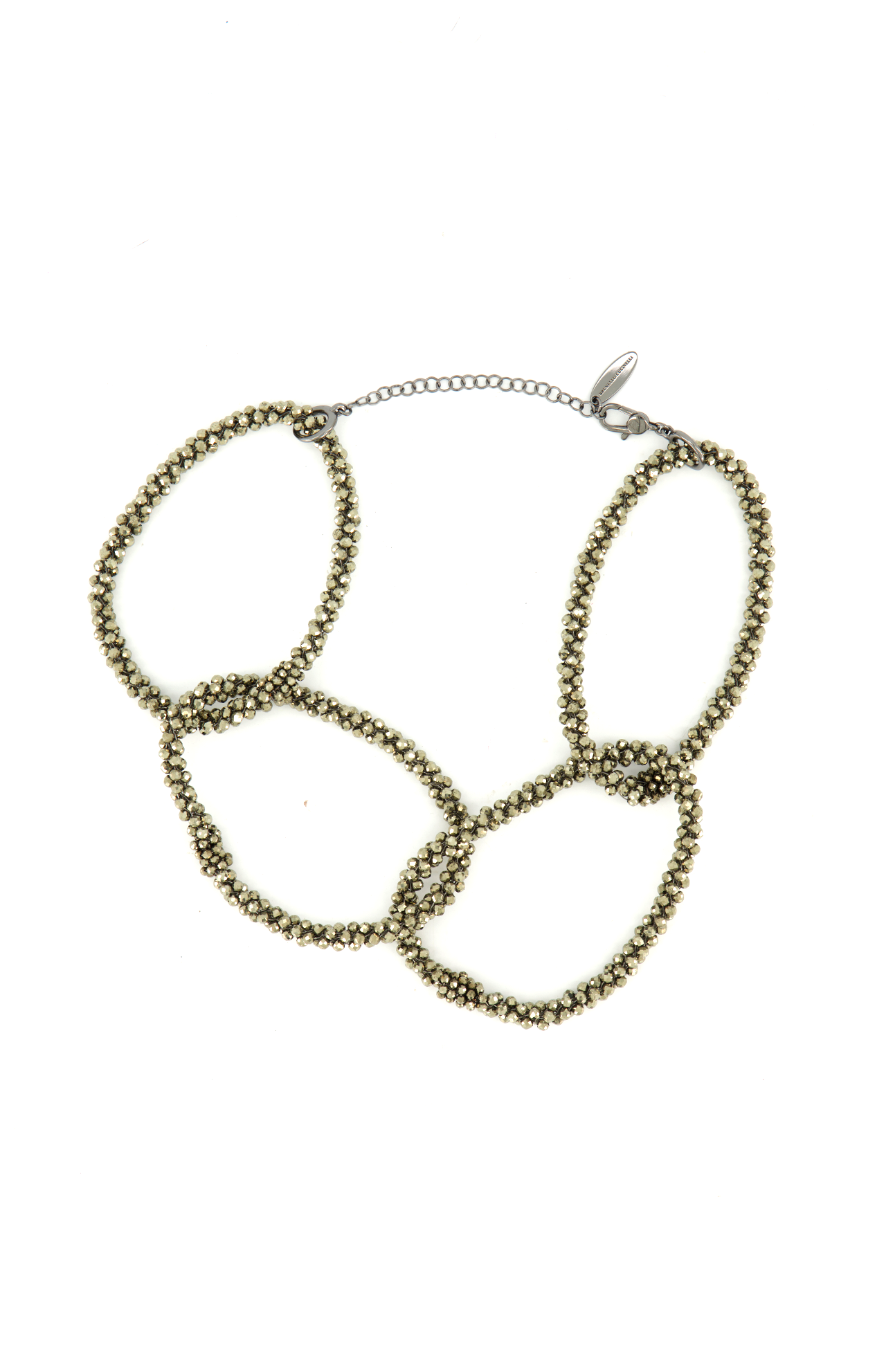 Hematite 4 Loop Necklace (6918009061491)