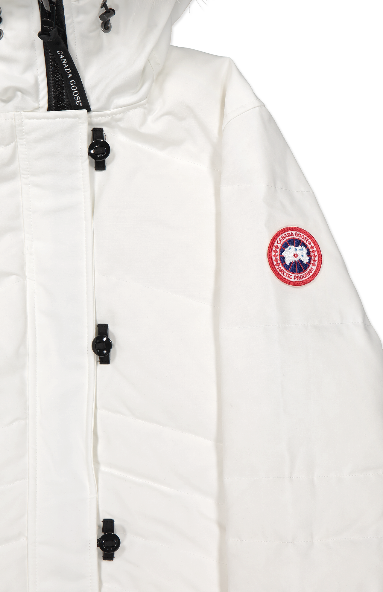 Canada Goose Lorette Parka in Star White - Patch Detail Image  (6955446173811)