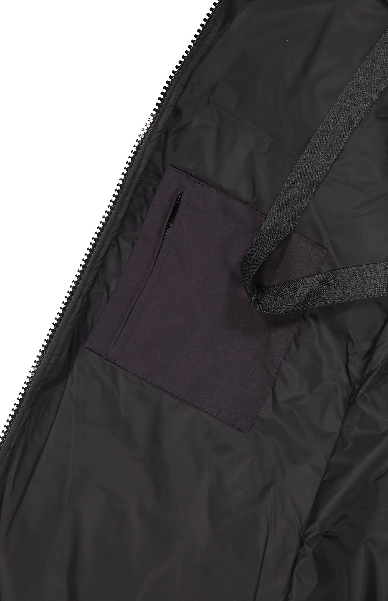 Canada Goose Mystique Parka in Black - Inside Pocket Detail Image (6955446141043)