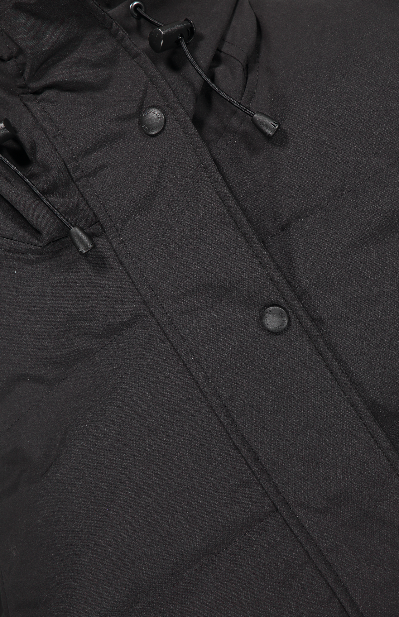 Canada Goose Shelburne Parka in Black - Button Detail Image (6955446239347)