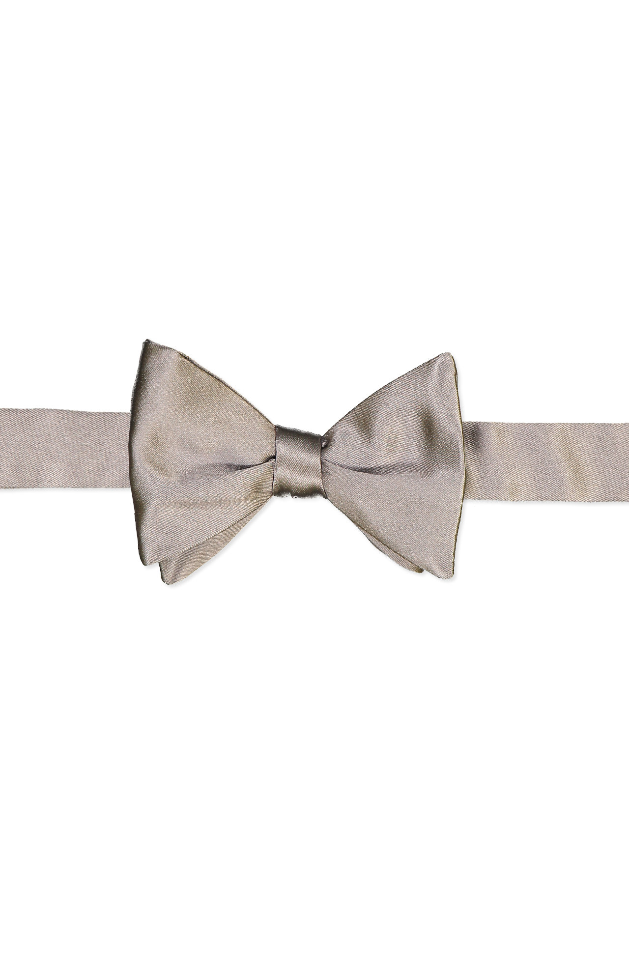 Carrot and Gibbs Satin Bow Tie Grey Front Image (6979800039539)