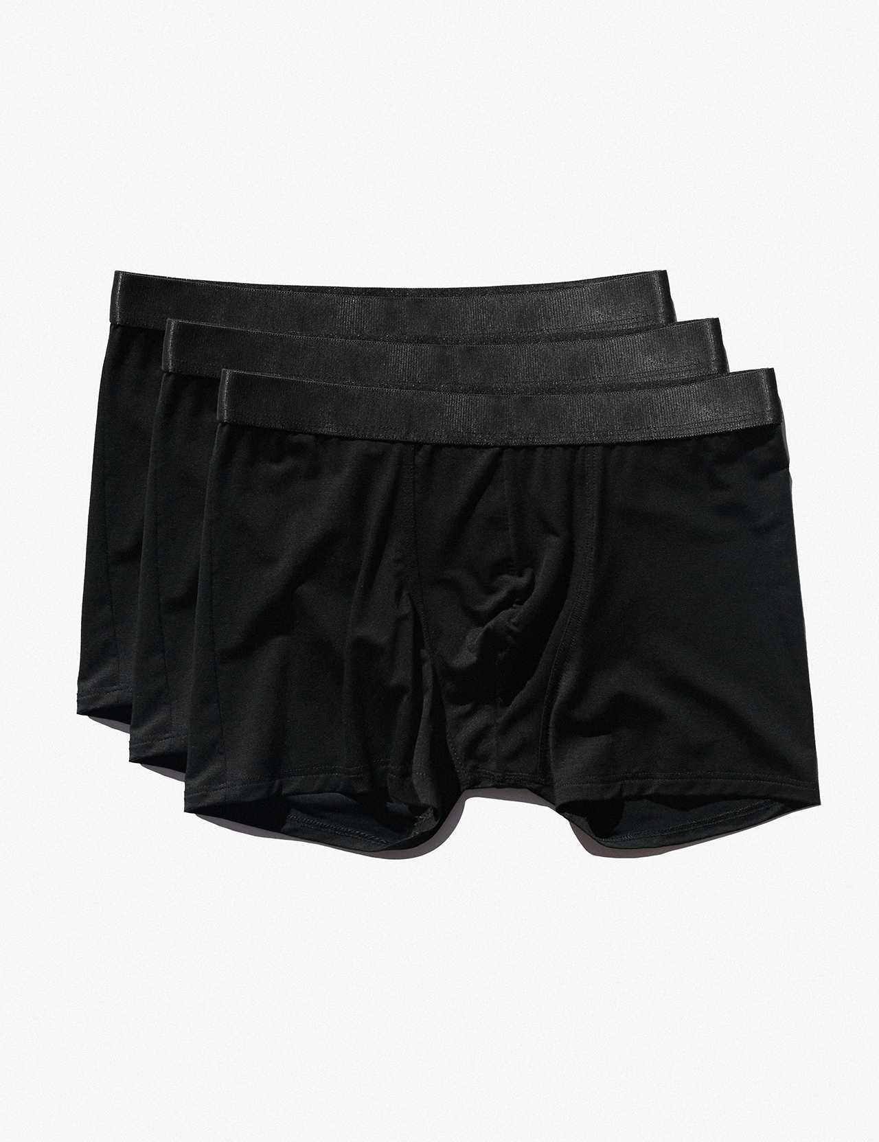 Three pairs from the CDLP 3 Pack Boxer Brief are stacked with a slight overlap on a white background, highlighting these luxurious everyday essentials for men’s comfort.