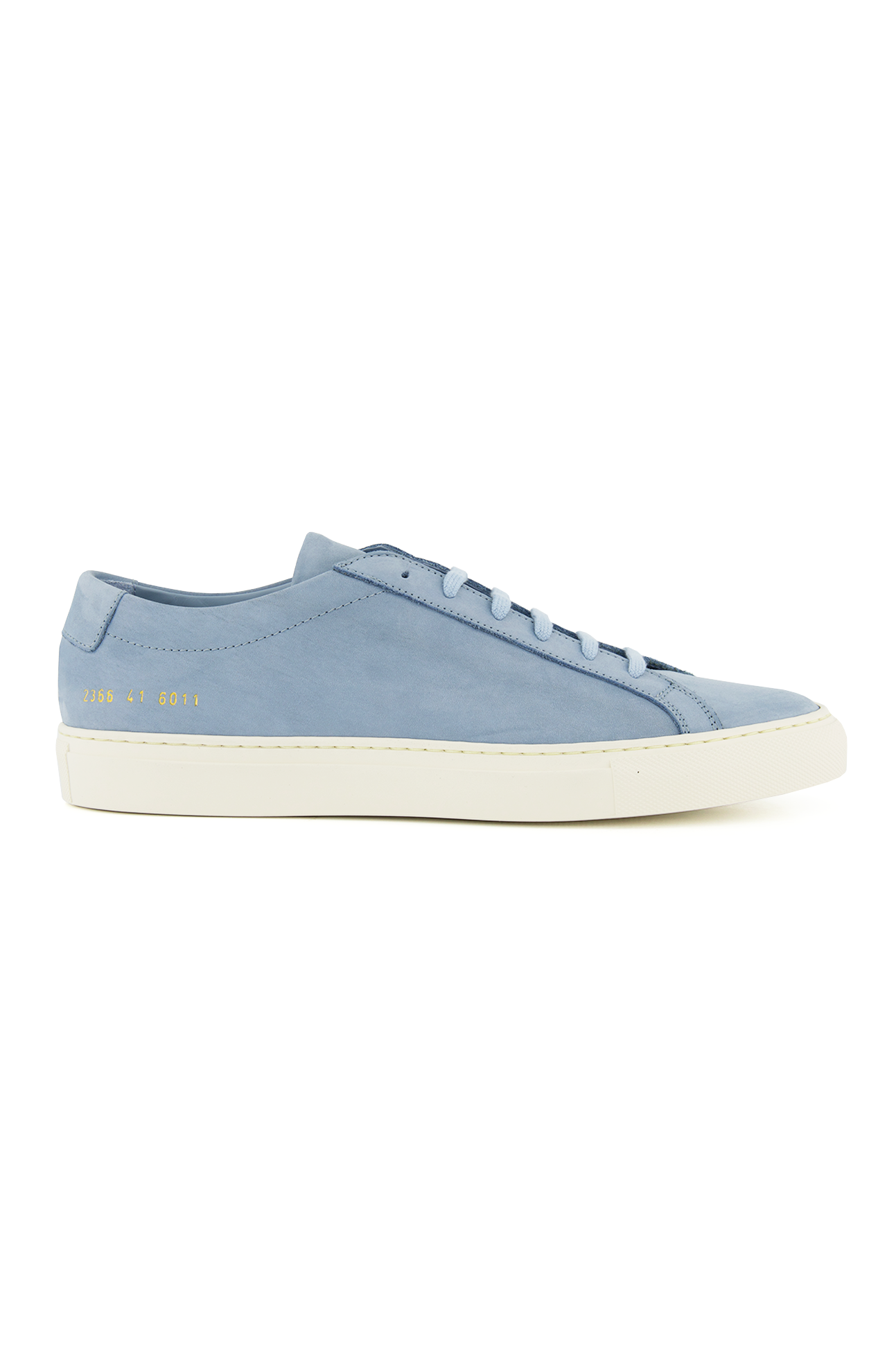 Common Projects Original Achilles Low Nubuck Powder Blue Spring Summer 2023 2366-6011 Lateral Side (7061571207283)