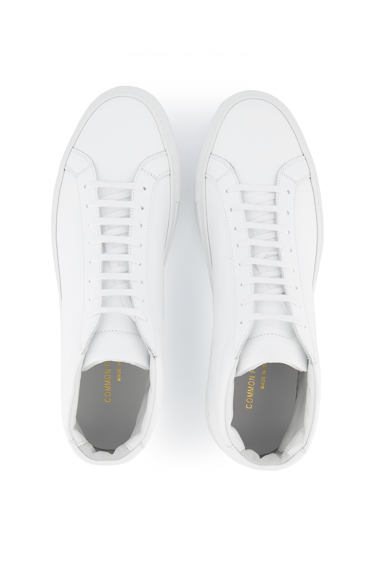 Top view image of Common Projects Original Achilles Mid Sneaker Leather White (600644222987)