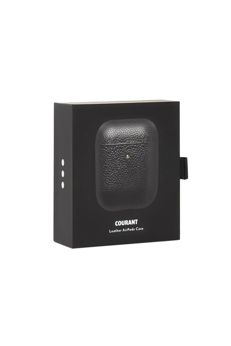 Courant Airpods Leather Case Black Packaging Image (6604412944499)