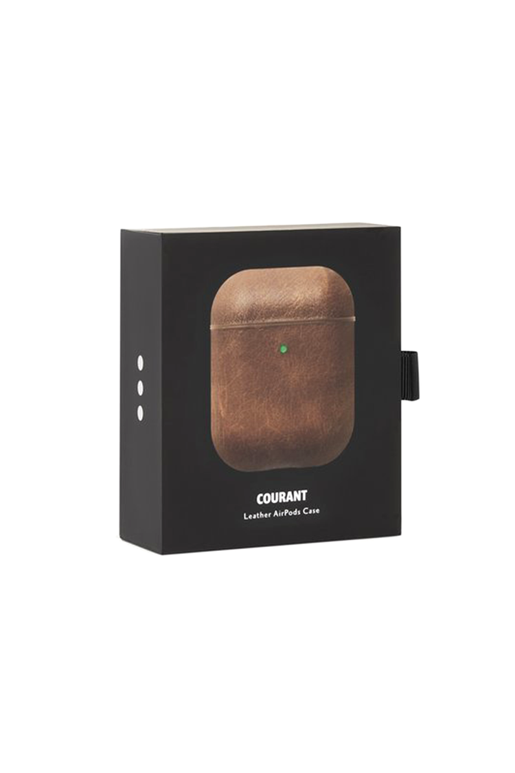 Courant Airpods Leather Case Brown Packaging Image (6604412944499)