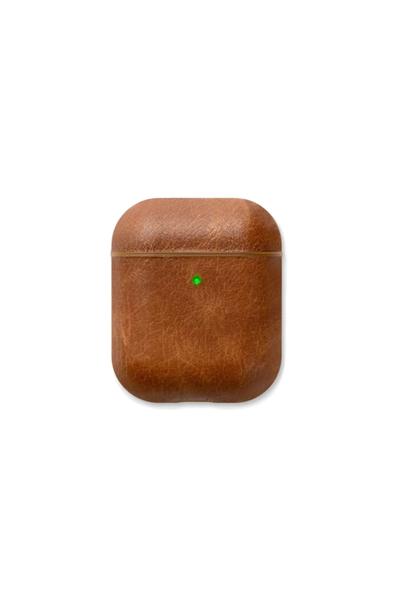 Courant Airpods Leather Case Brown Front Image (6604412944499)