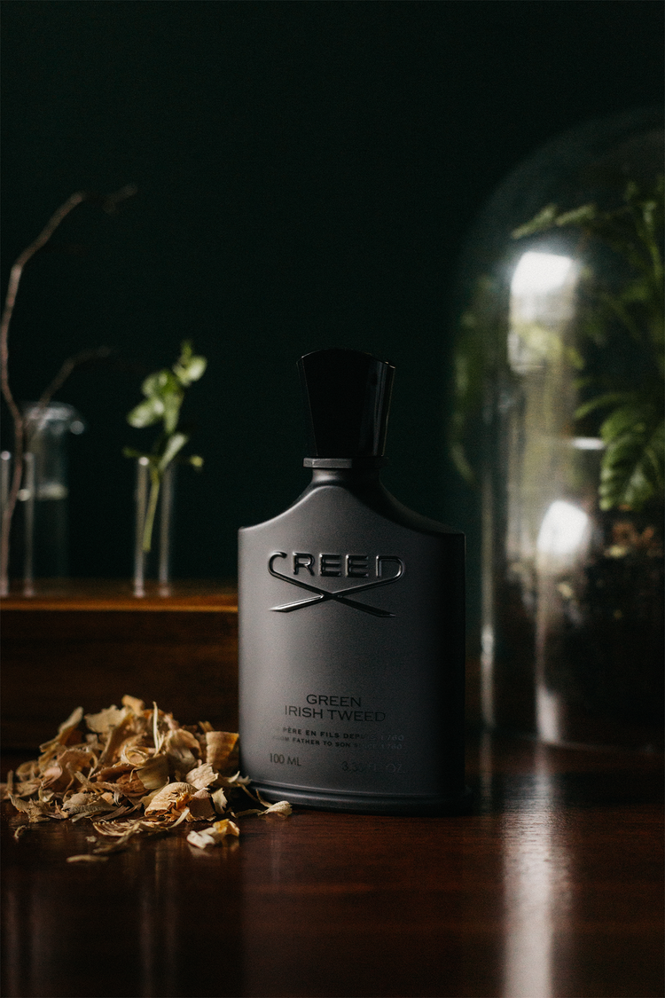 Creed Green Irish Tweed 100ml Fragrance Editorial Image (1750615916659)