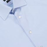 Zegna LS Woven Solid Light Blue Collar Detail Image (600684068875)