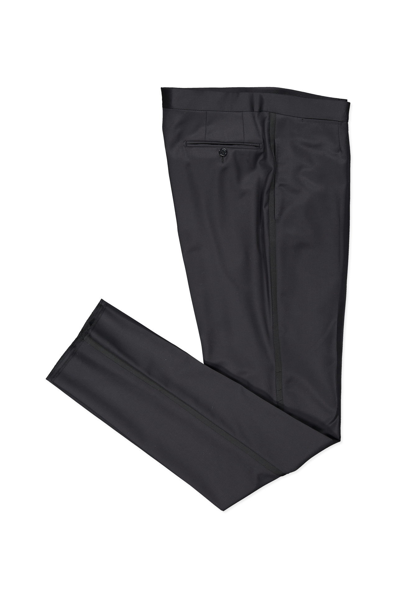 Zegna Micronsphere Tuxedo Black Folded Leg Image (4371186450547)