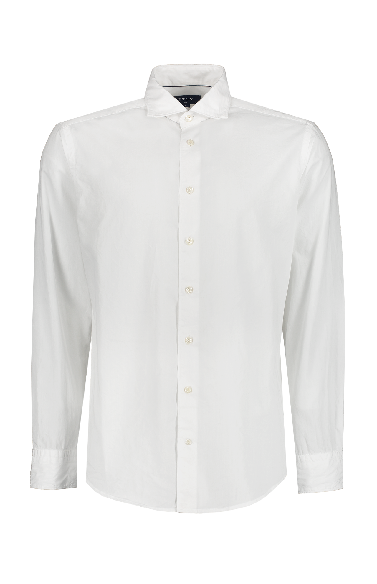 Eton Cotton Tencel TShirt White Front Mannequin Image (7004980150387)