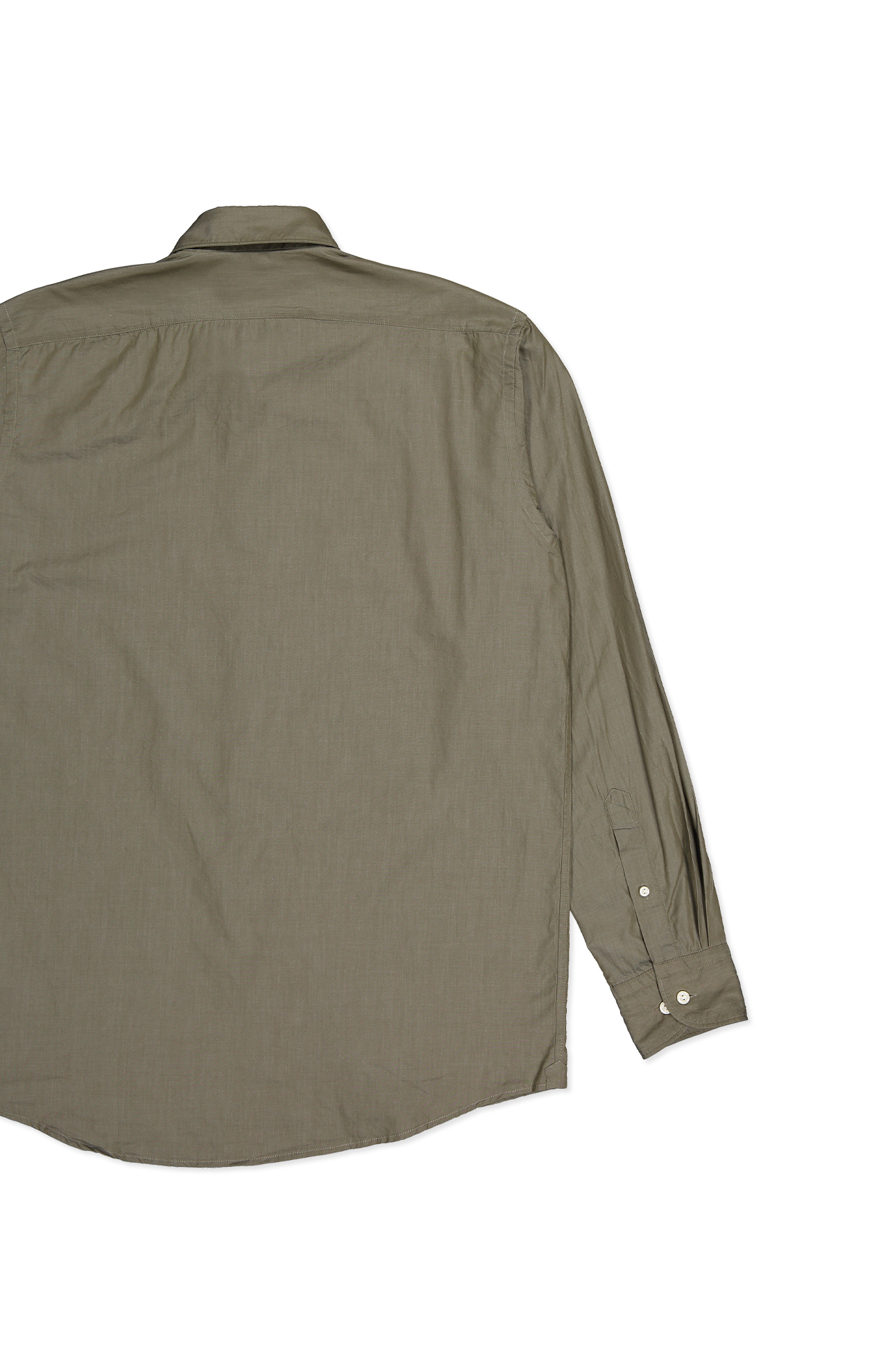 Eton Cotton Tencel Contemporary TShirt Green Back Flat Lay Image (7004978479219)