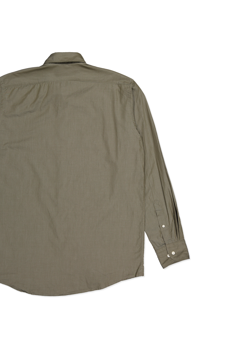 Eton Cotton Tencel Contemporary TShirt Green Back Flat Lay Image (7004978479219)