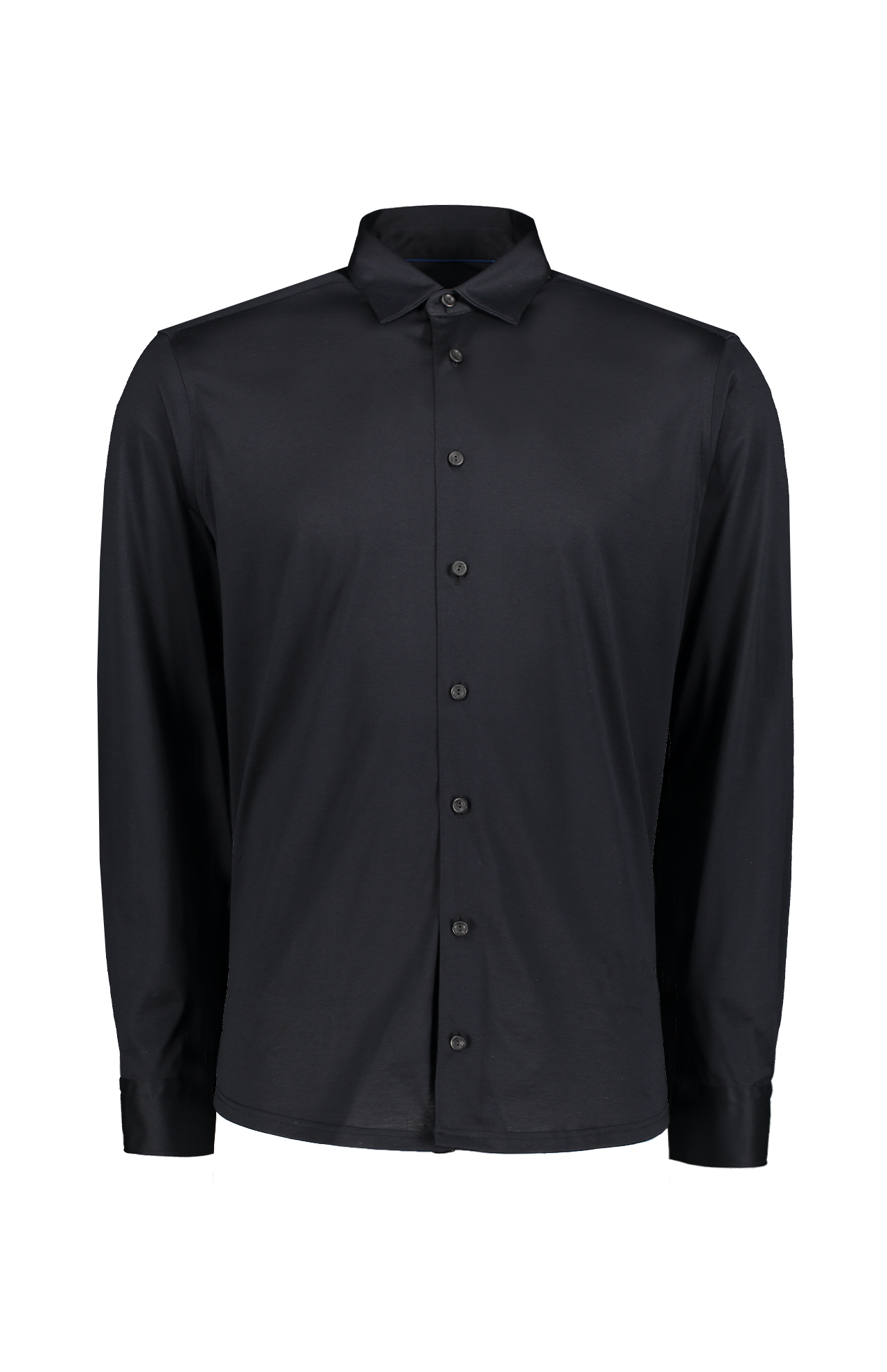 Eton Jersey Contemporary Shirt in Black - Front Mannequin Image(6919758315635)