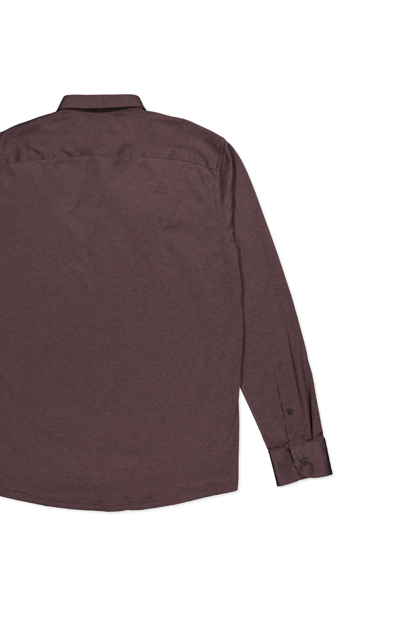 Eton Jersey Contemporary Shirt in Dark Brown - Back Detail Image (6919758315635)