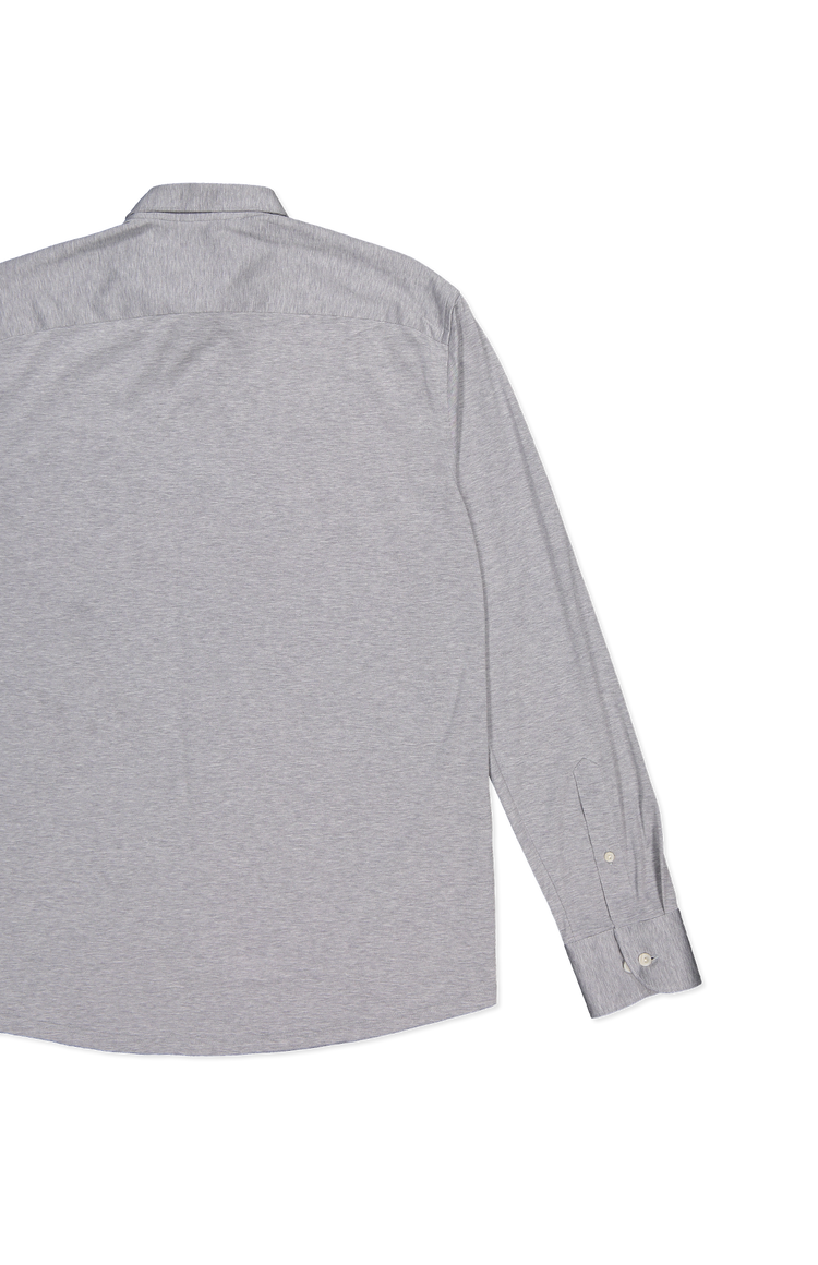 Eton Jersey Contemporary Shirt in Dark Grey - Back Detail Image (6919758315635)