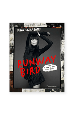 Runway Bird by FLAMMARION features a striking black-and-white cover photo of a long-haired woman in a black outfit against a collage background—ideal for rock 'n' roll style fans.