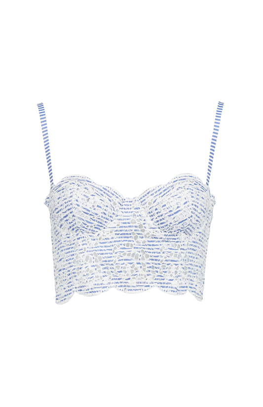 Eyelet Embroidery Bustier (6859267702899)