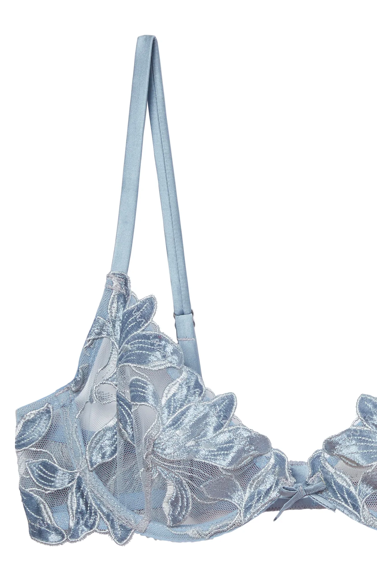Velvet Lily Embroidery Demi Bra (6985349202035)