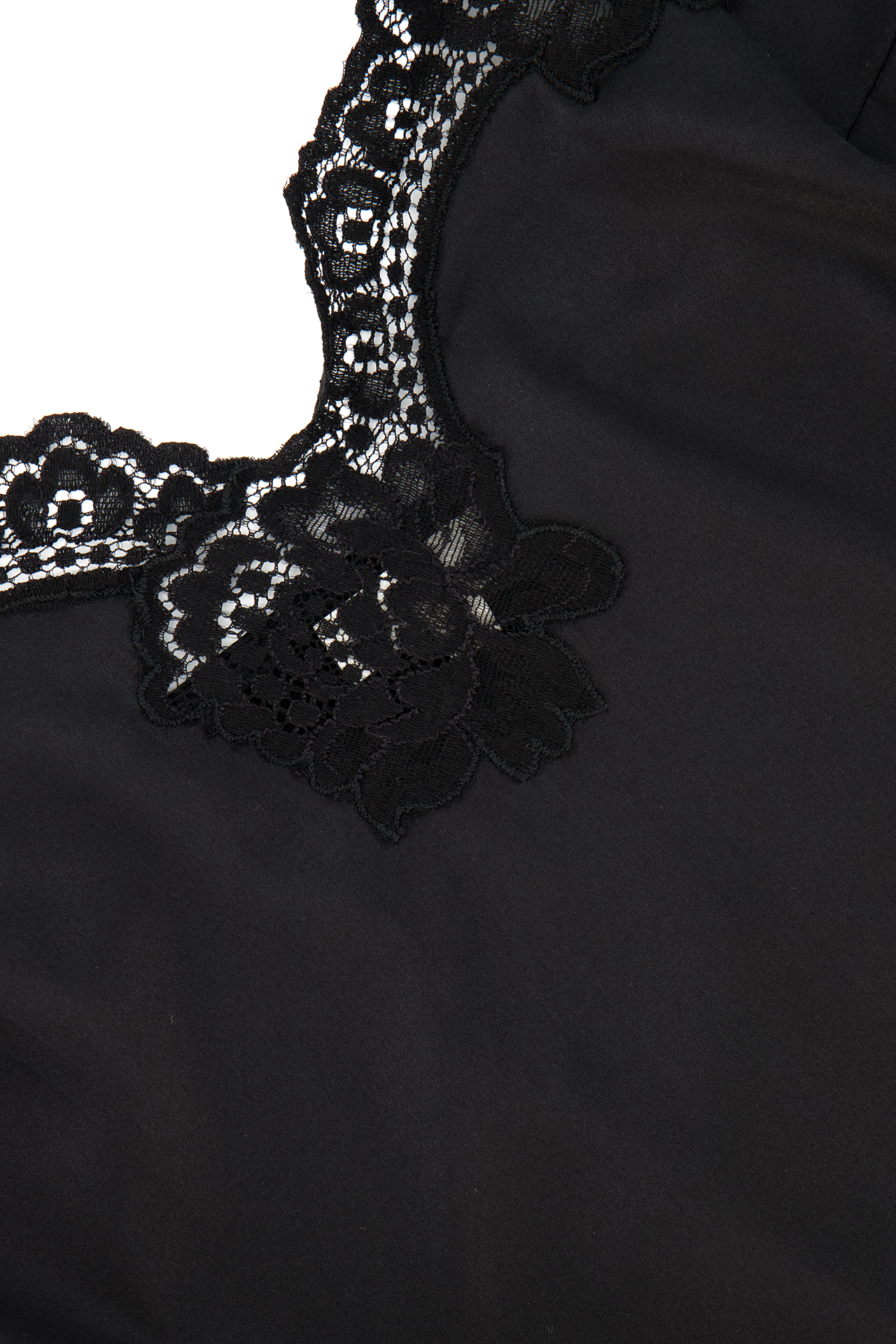 Fleur Du Mal James Lace Trim Cami Black Collar Detail Image (4649033236595)