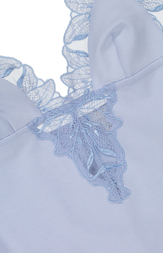 Lily Lace Embroidery V-Neck Bodysuit (6859267670131)