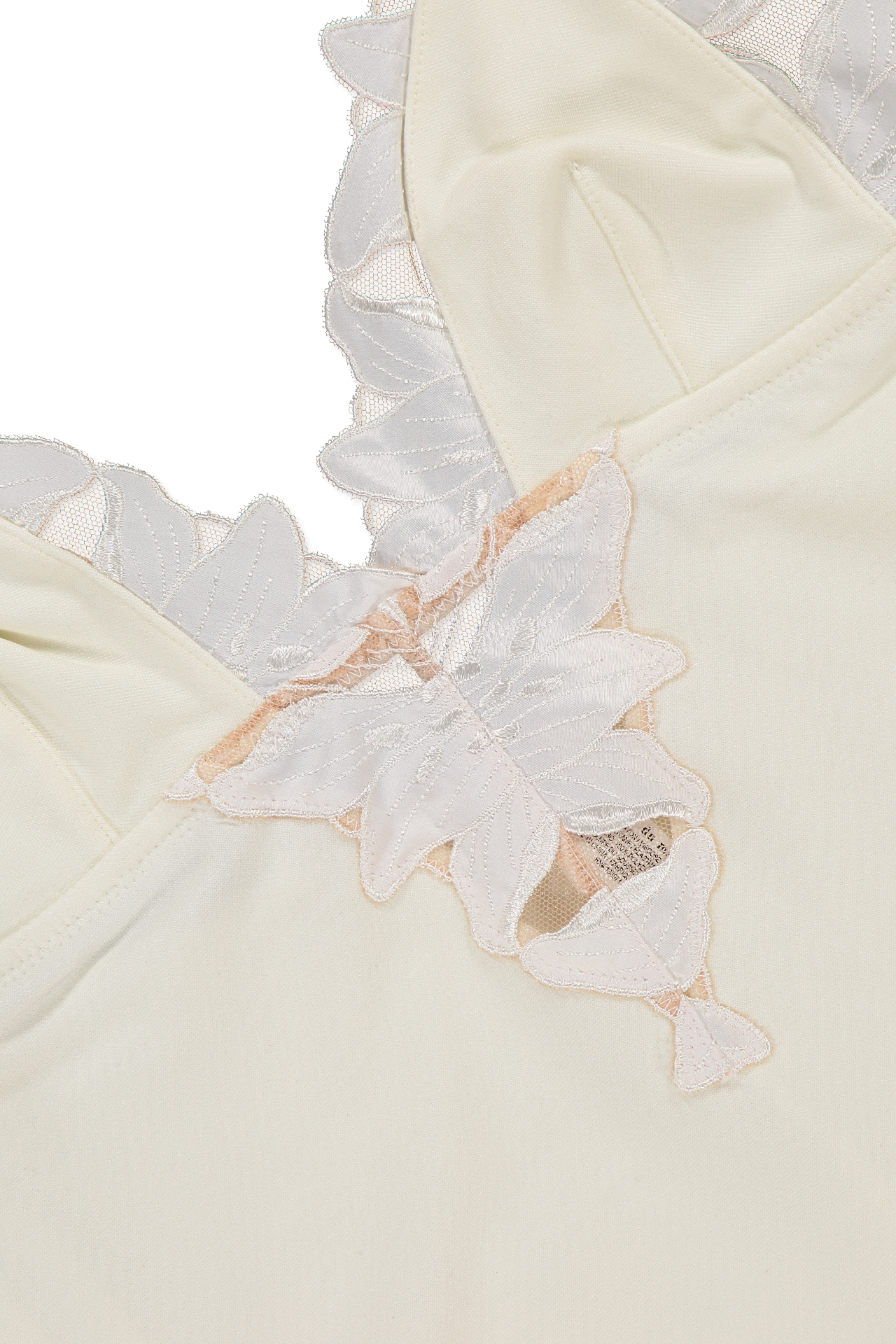Fleur Du Mal Lily Lace V-Neck Bodysuit White Collar Detail Image (6614098935923)
