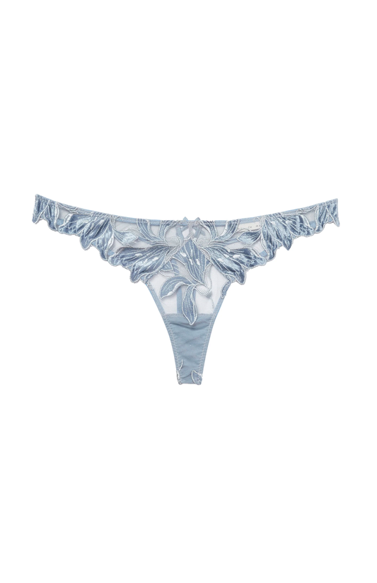 Velvet Lily Embroidery Thong (6985349267571)