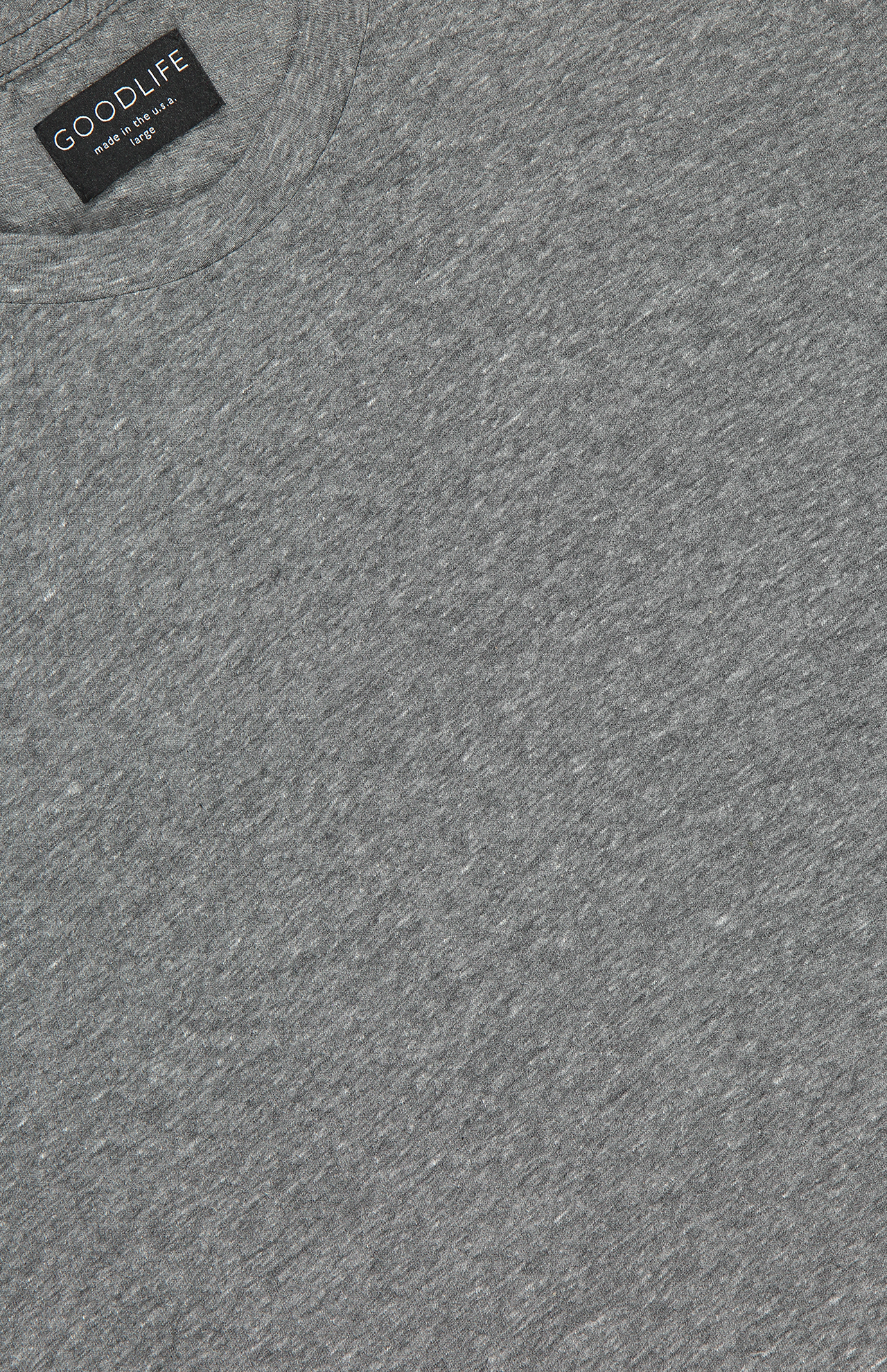 Short Sleeve Supima Scallop Crew Tee Heather Grey (1644973523059)