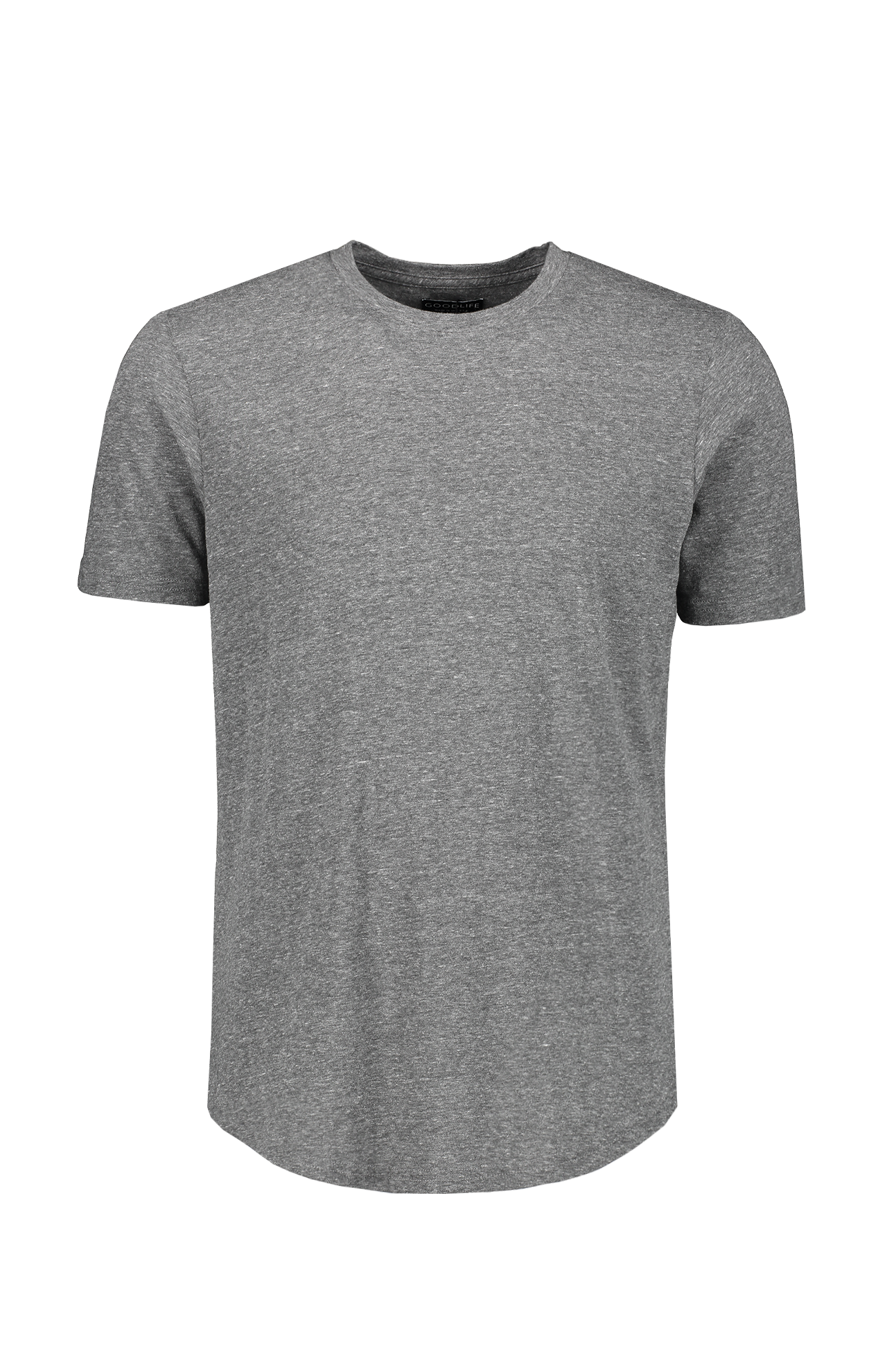 Short Sleeve Supima Scallop Crew Tee Heather Grey (1644973523059)