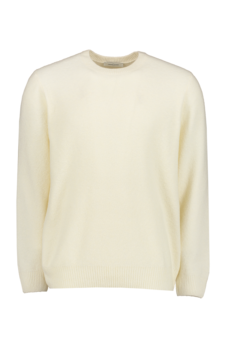 Light Boucle Crewneck Sweater (6897523490931)