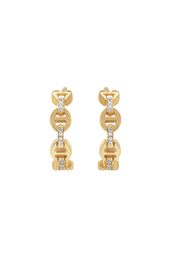 Micro Crescent Earrings Diamond Bridges (6632203452531)