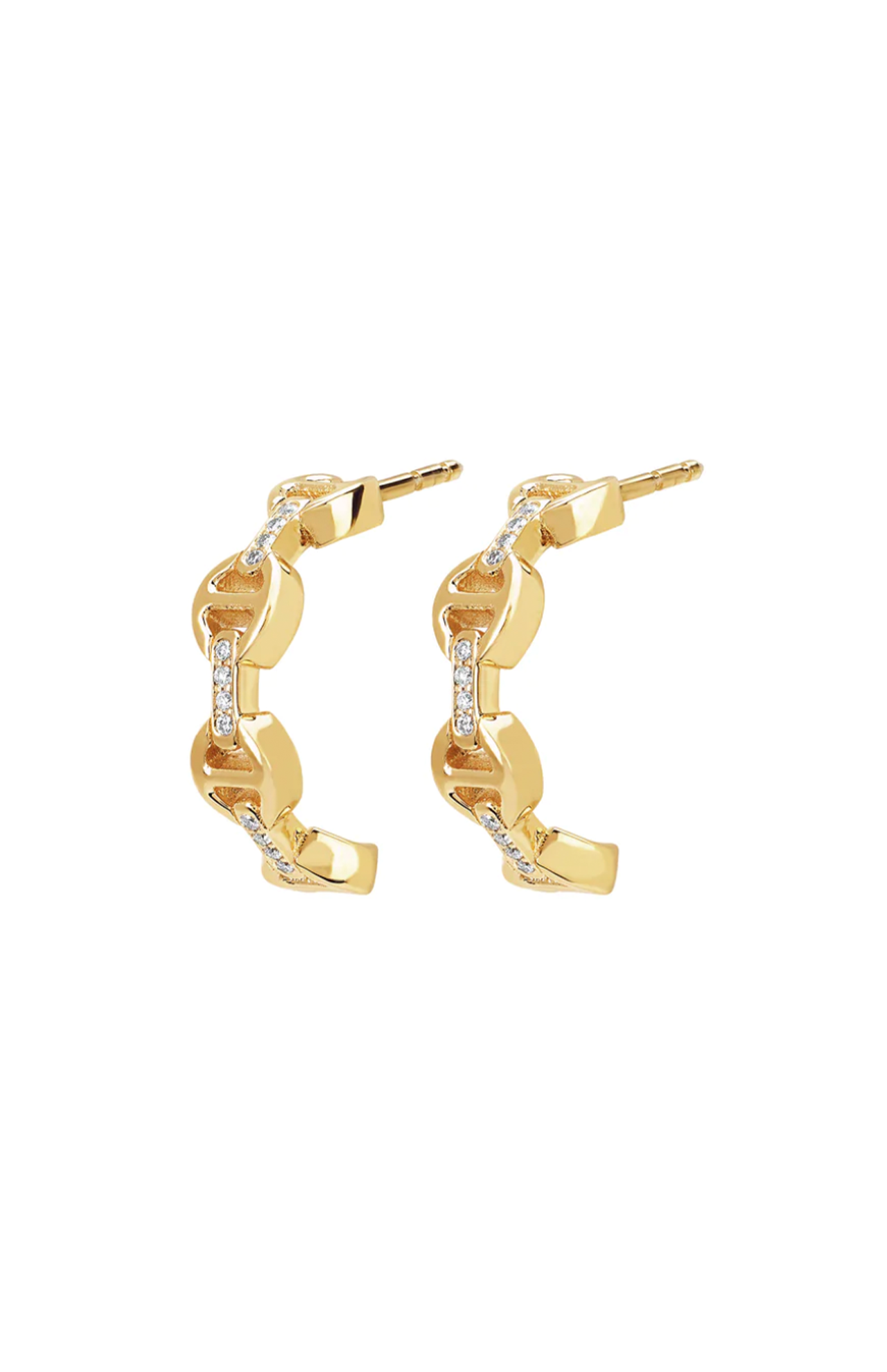 Micro Crescent Earrings Diamond Bridges (6632203452531)