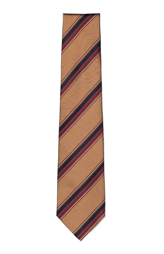 Gold/Red/Black Vertical Stripes Tie (6949546426483)