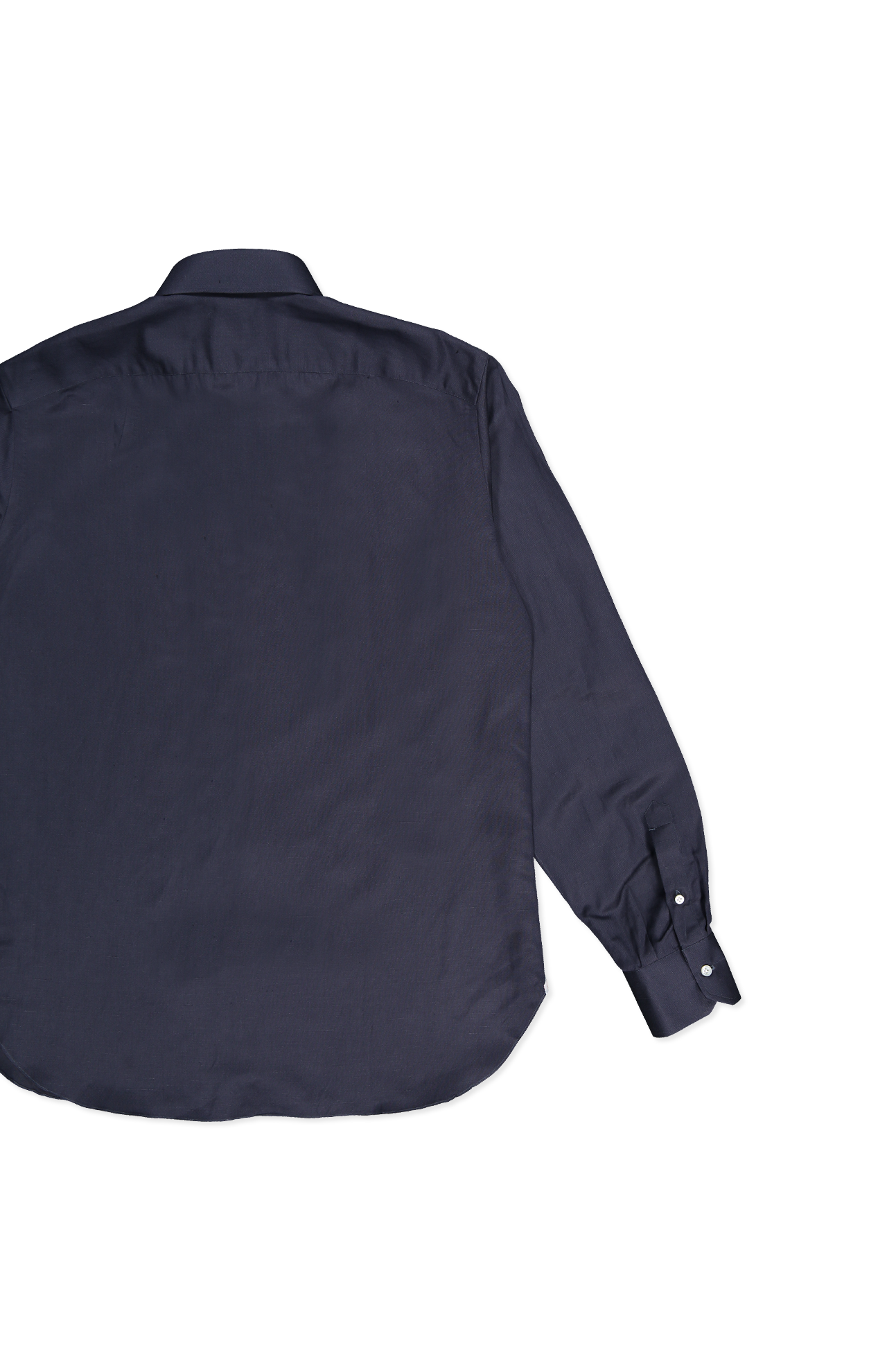 Isaia Solid Dress Shirt Navy IF10SC-C7973-03 Detail Image (7018825580659)