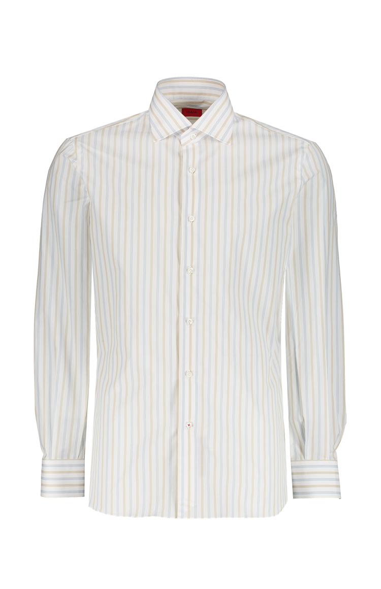 Isaia Striped Dress Shirt IF10SC-C782601 Front Mannequin Image (7018825449587)