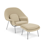 Knoll Womb Chair With Ottoman Designed By Eero Saarinen in Neutral Tan - Front Image (6606269907059)