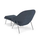 Knoll Womb Chair With Ottoman Designed By Eero Saarinen in Mineral Blue - Back Image (6606269907059)