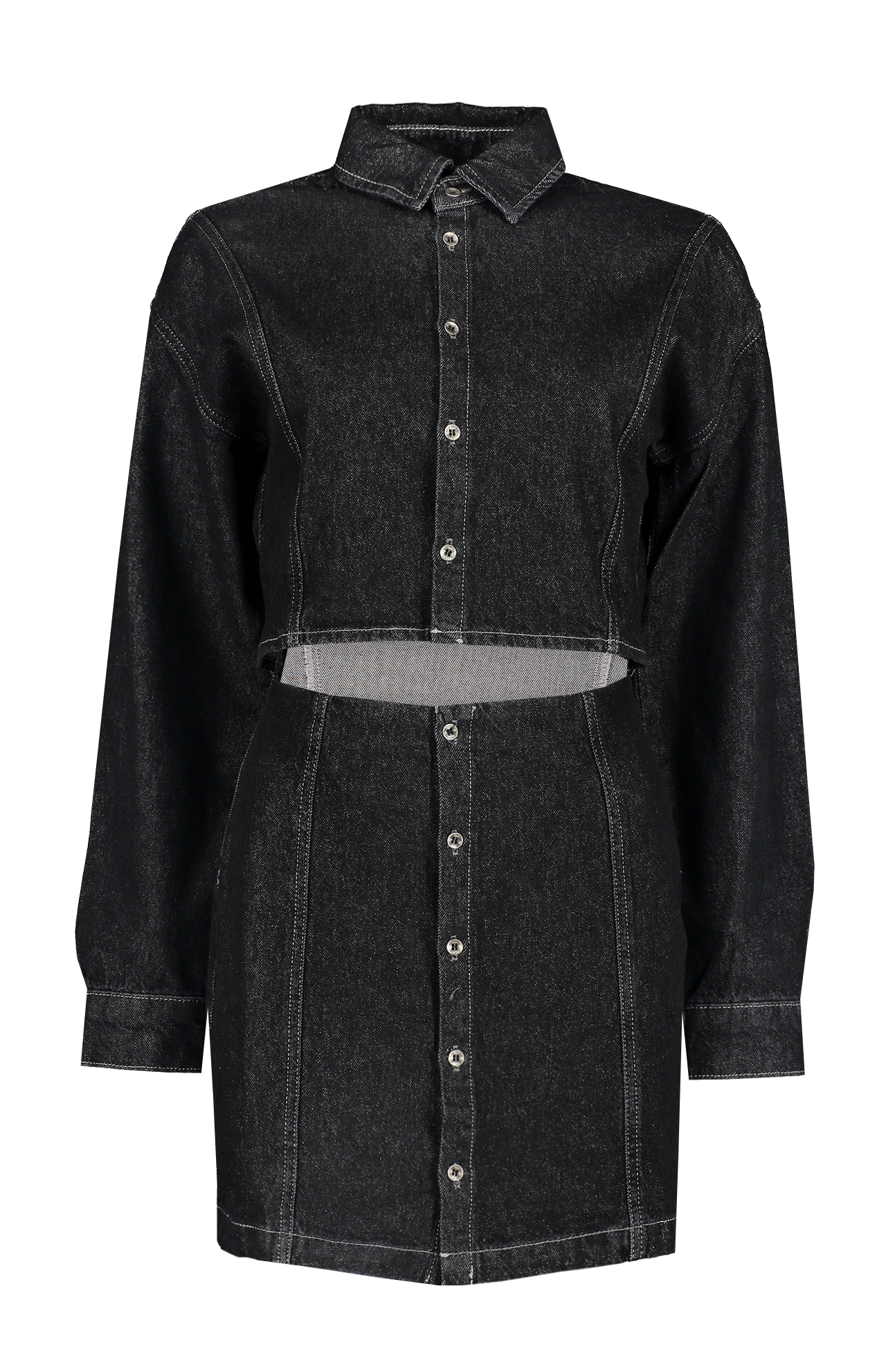 Cutout Shirt Dress (6992840523891)