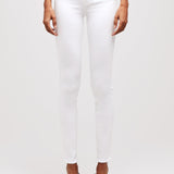 Lagence Marguerite High Rise Skinny Blanc Front Model Close Up Image (6537924640883)