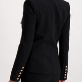 Lagence Kenzie Double Breasted Blazer Black Back Cropped Model Image (1978249347187)