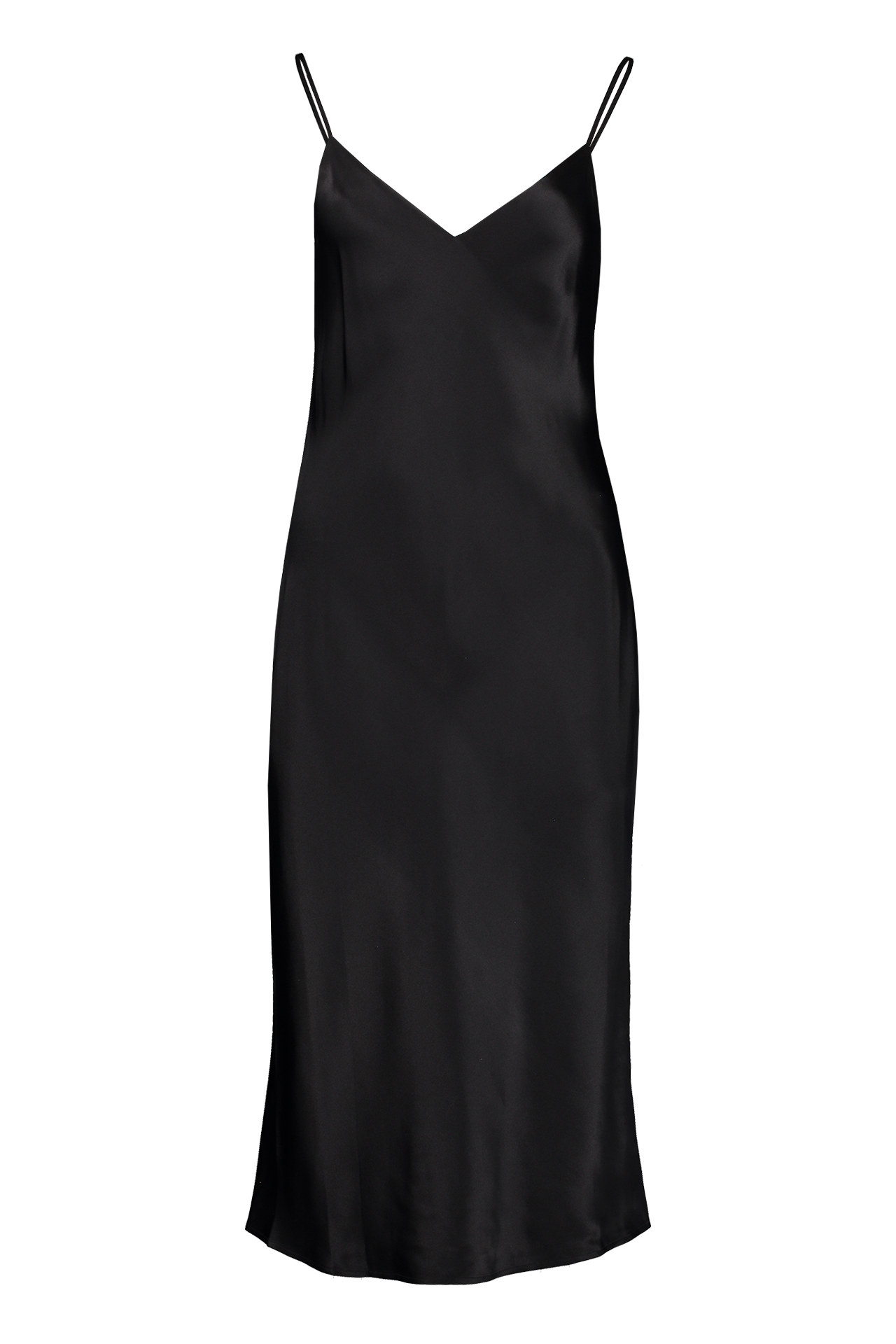 Lagence Jodie V-Neck Slip Dress Black Front Mannequin Image (3925354709107)