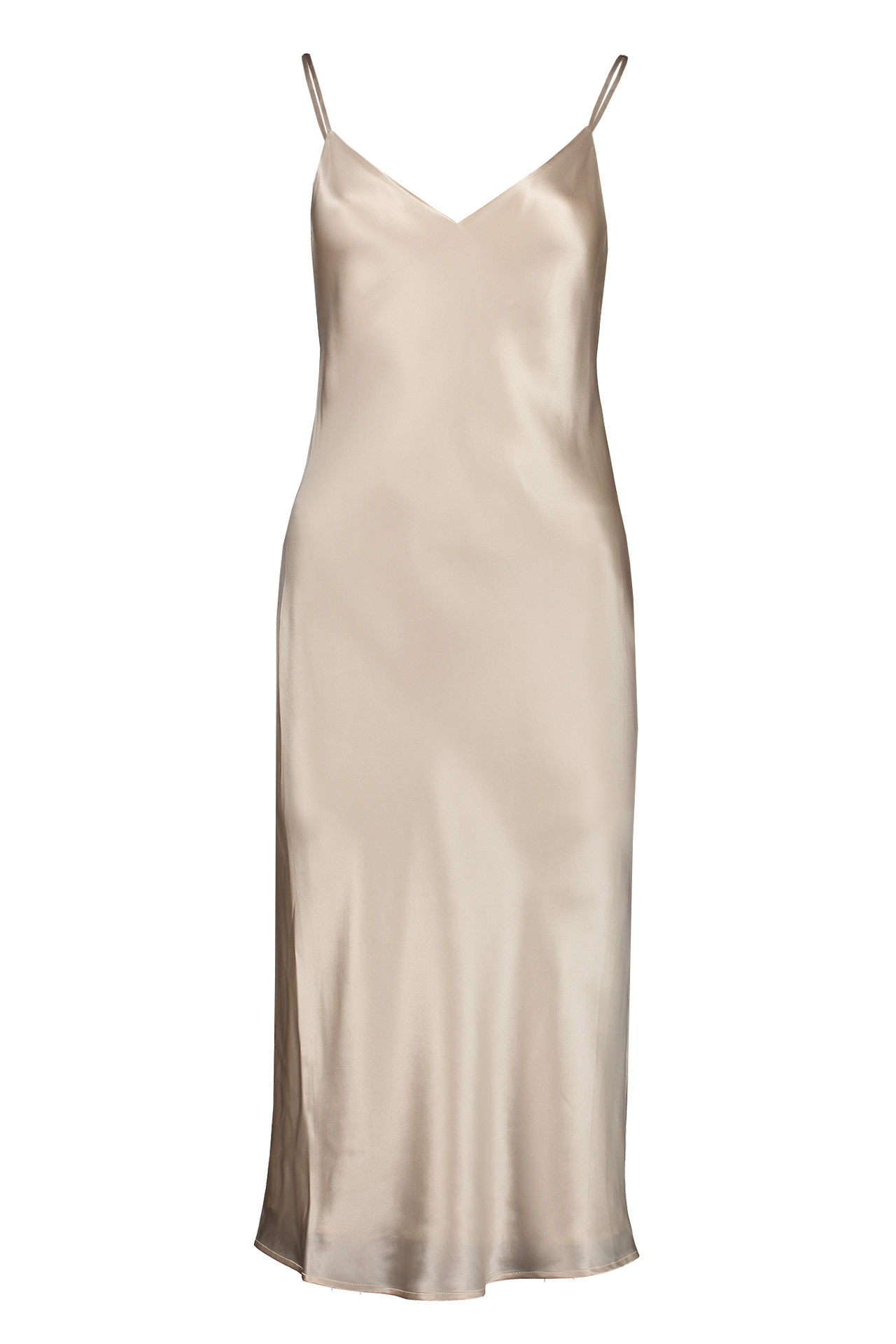 Lagence Jodie V-Neck Slip Dress Neutral Front Mannequin Image (6620465856627)