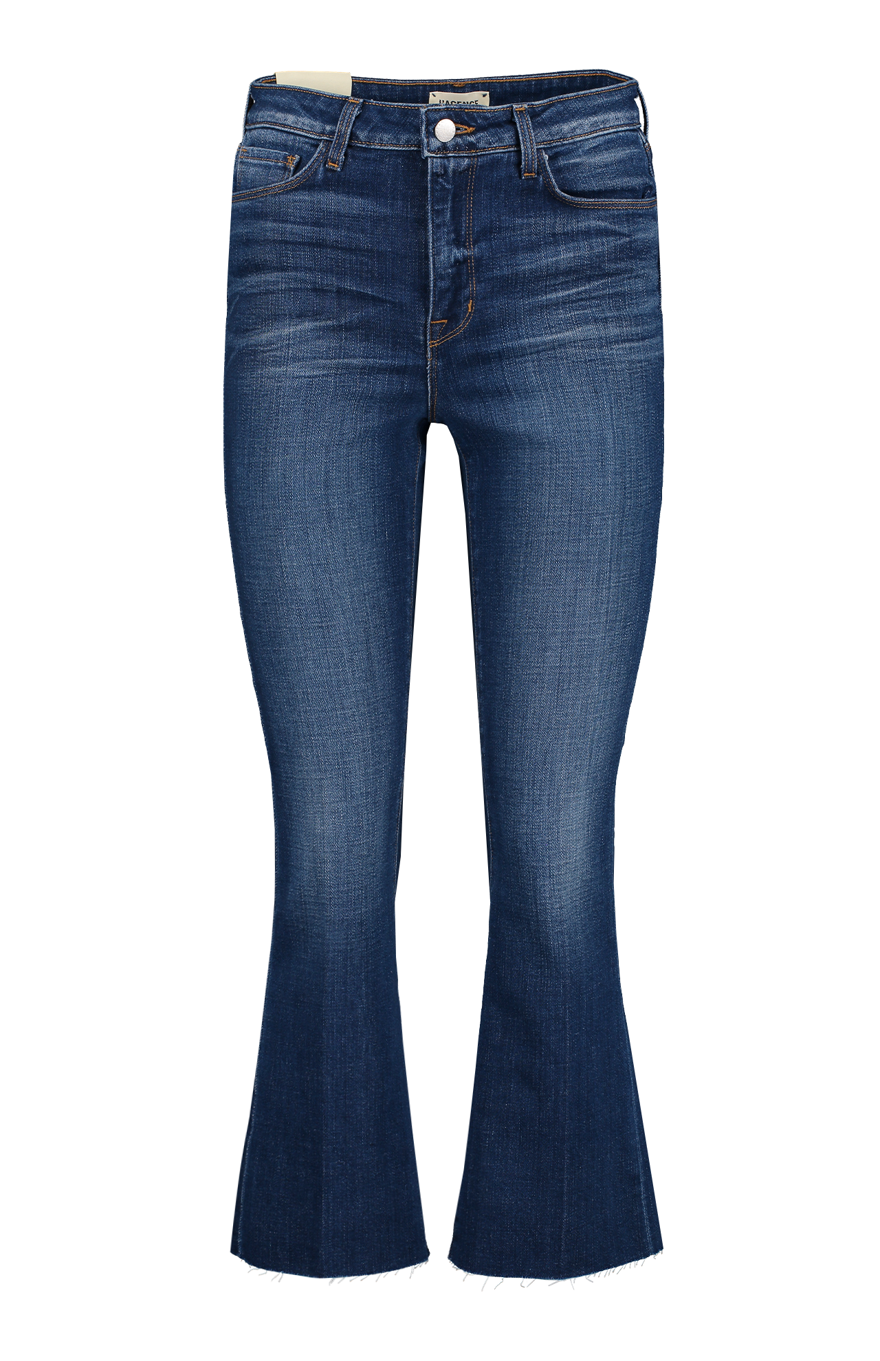 Lagence Kendra H/R Crop Flare Jeans Blue Front Mannequin Image (6941051191411)
