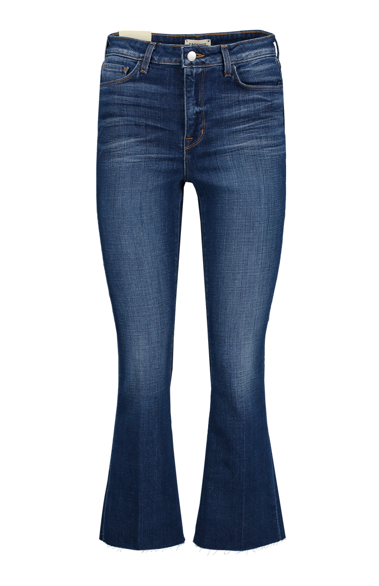 Lagence Kendra H/R Crop Flare Jeans Blue Front Mannequin Image (6941051191411)