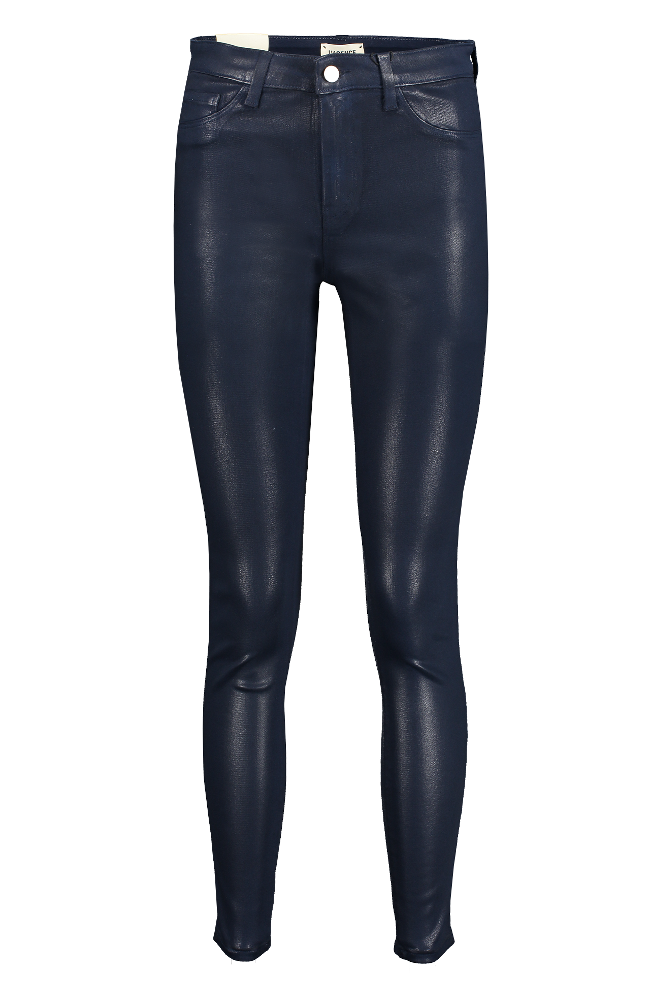 Marguerite High Rise Skinny Coated Blue Front Mannequin Image (6717055041651)