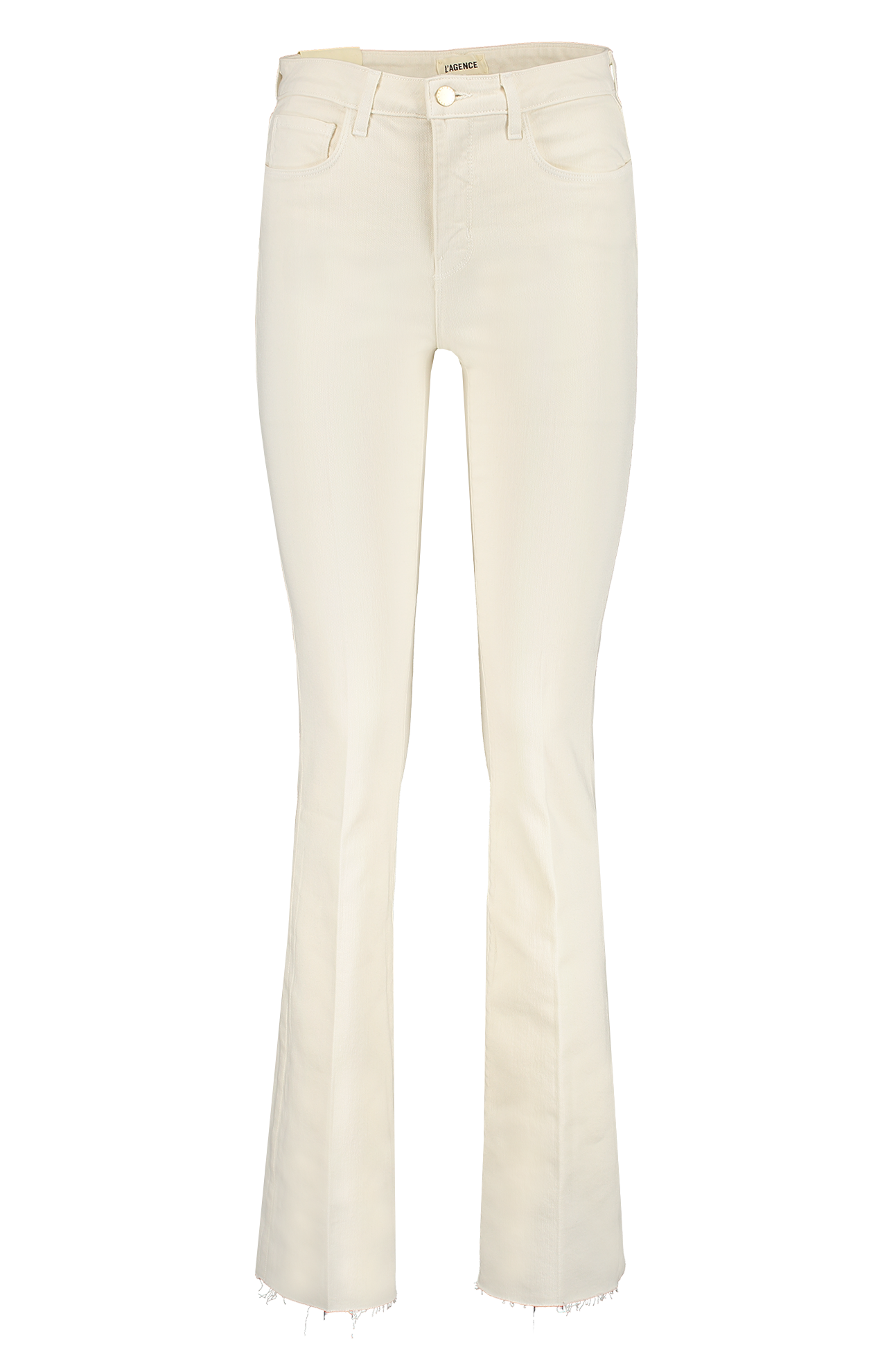 Lagence Ruth High Rise Straight Jean White Front Mannequin Image (6974592286835)