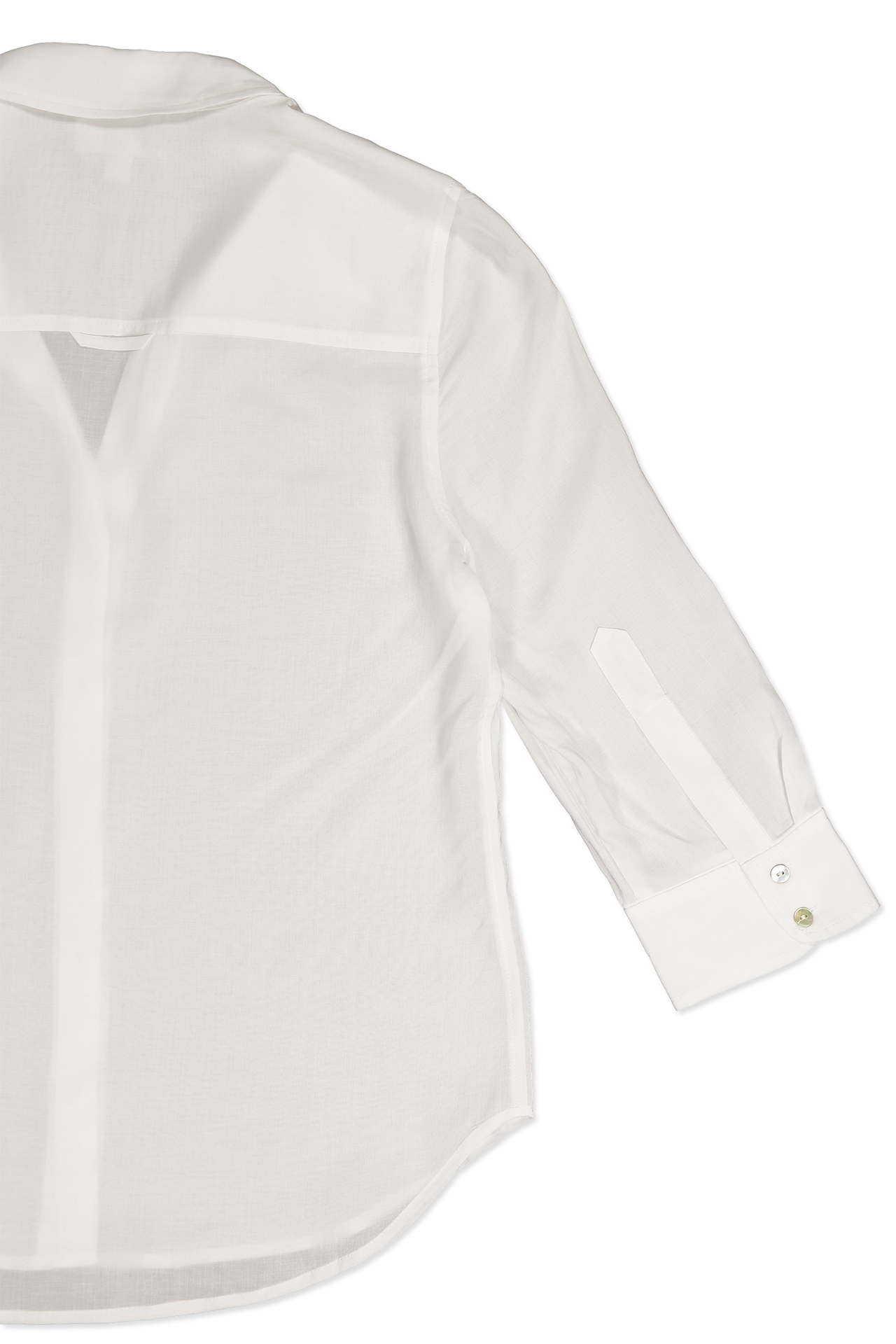 Lagence Ryan 3/4 Sleeve Blouse Off White Back Flat Image (4615405994099)